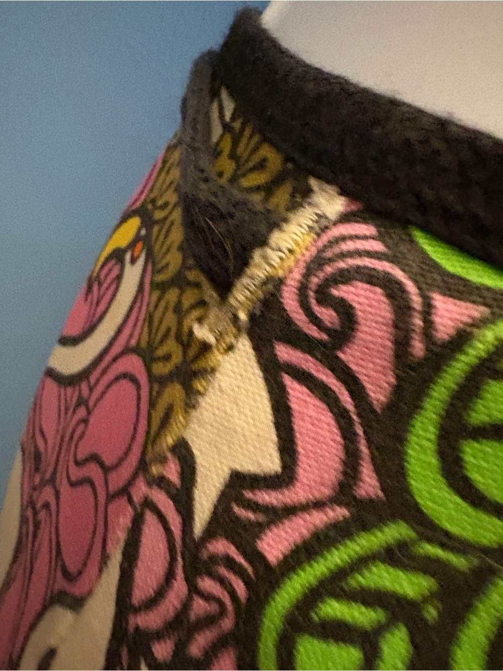RARE JP Stevens Utica Wrap Skirt Handmade Botanical Zoo Psychedelic Jungle M/L - Picture 7 of 8